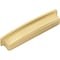 Jeffrey Alexander 128 mm Center Brushed Gold Square-to-Center Square Renzo Cabinet Cup Pull 141-128BG - alternate 4